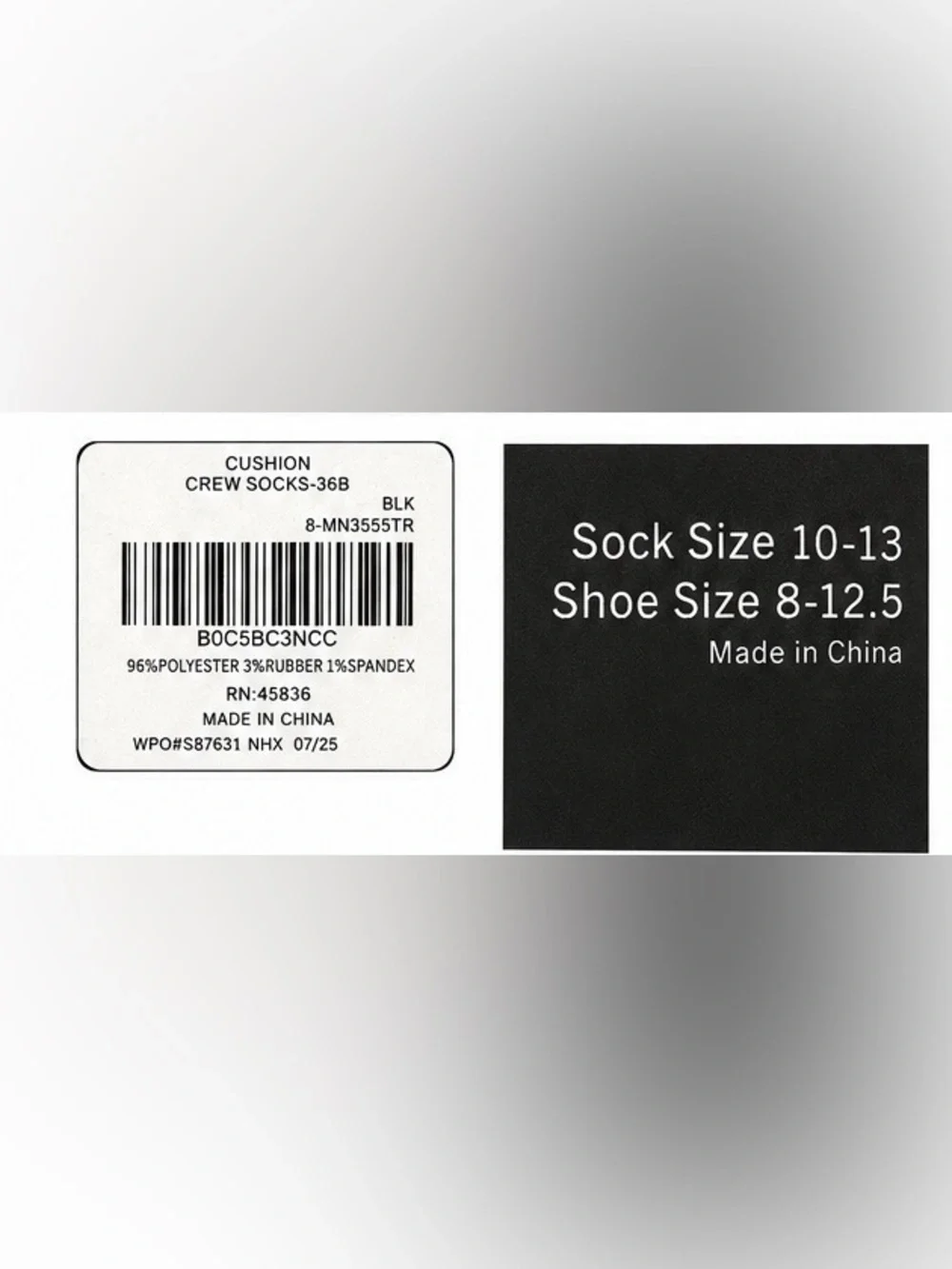 True Religion Men's Cushion Crew Socks 8 Pack • Black